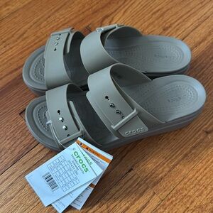 Brooklyn Croc wedge sandals